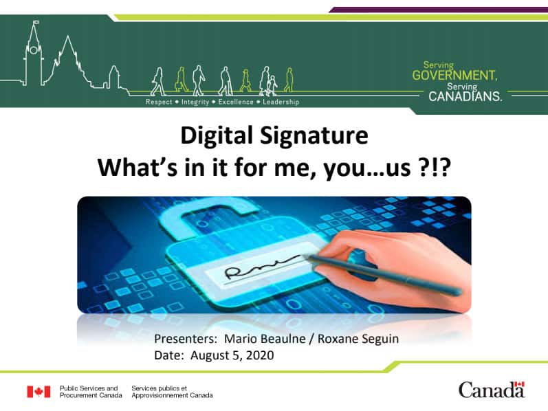 Utilisation de la signature numérique… Qu’est-ce que cela représente pour moi, vous… nous?!?