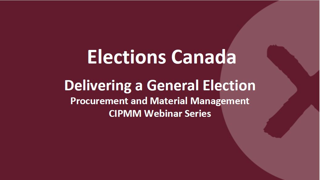 Delivering a General Election – Procurement and Material Management Challenge