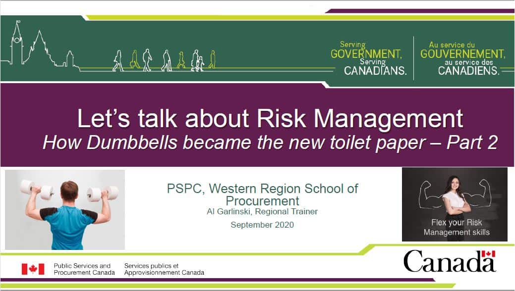 Parlons de la gestion des risques – Les haltères, des articles aussi convoités que le papier hygiénique – partie 2