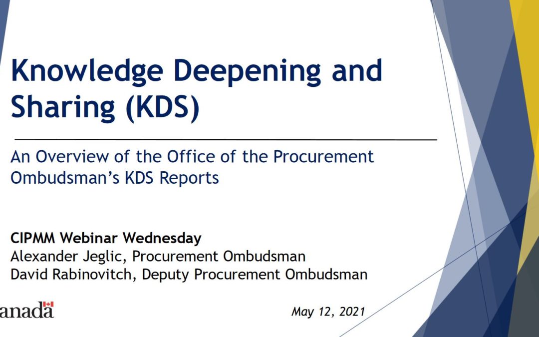Overview of Research Conducted in the Office of the Procurement Ombudsman
