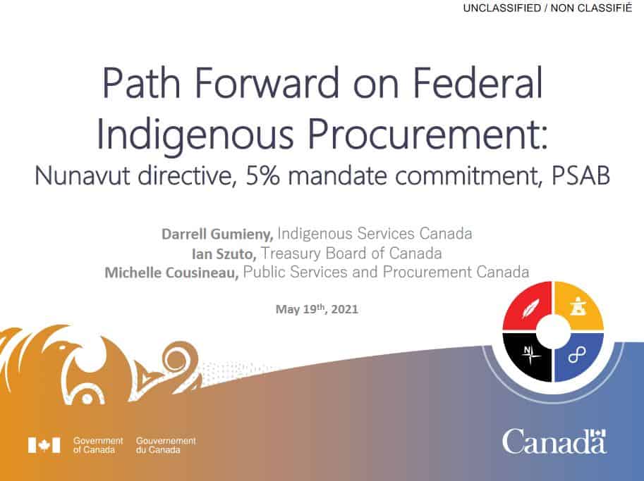 Path Forward on Federal Indigenous Procurement