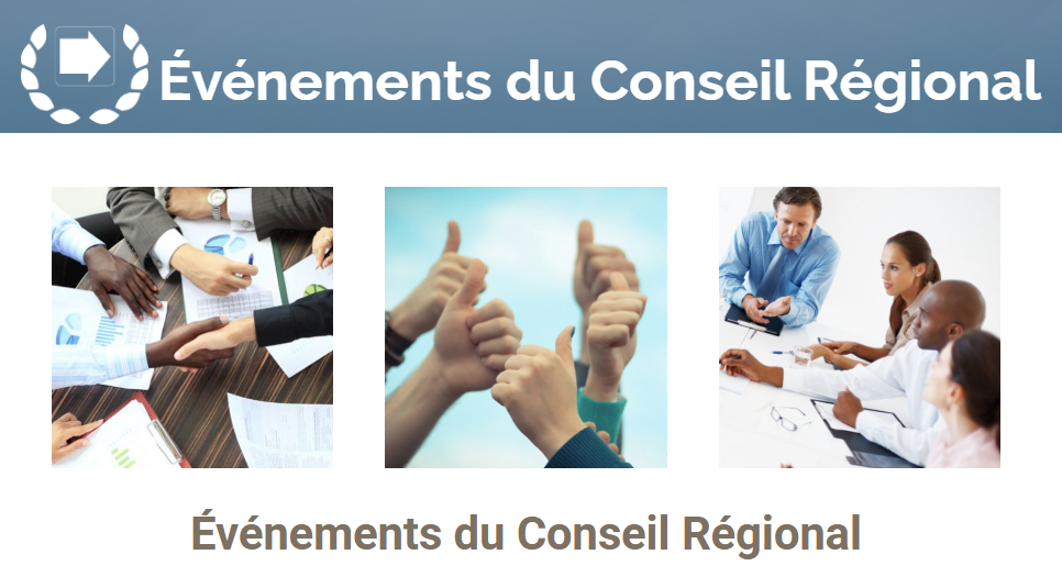 Événements du Conseil Régional Passé